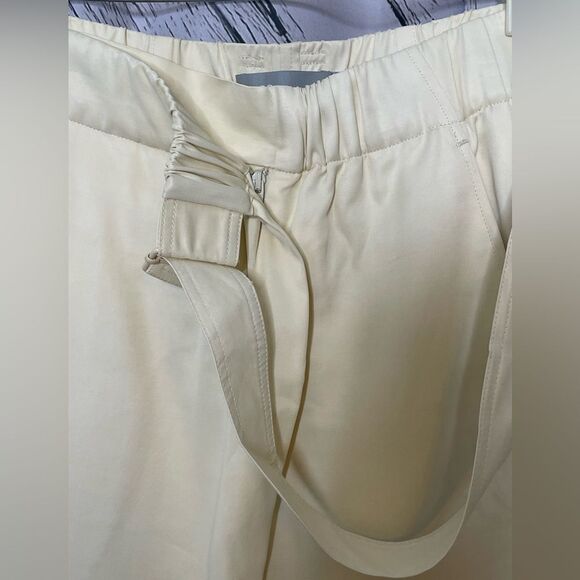 Vince Belted Wide Leg Pants Cropped Cream Size XS - Picture 4 of 8